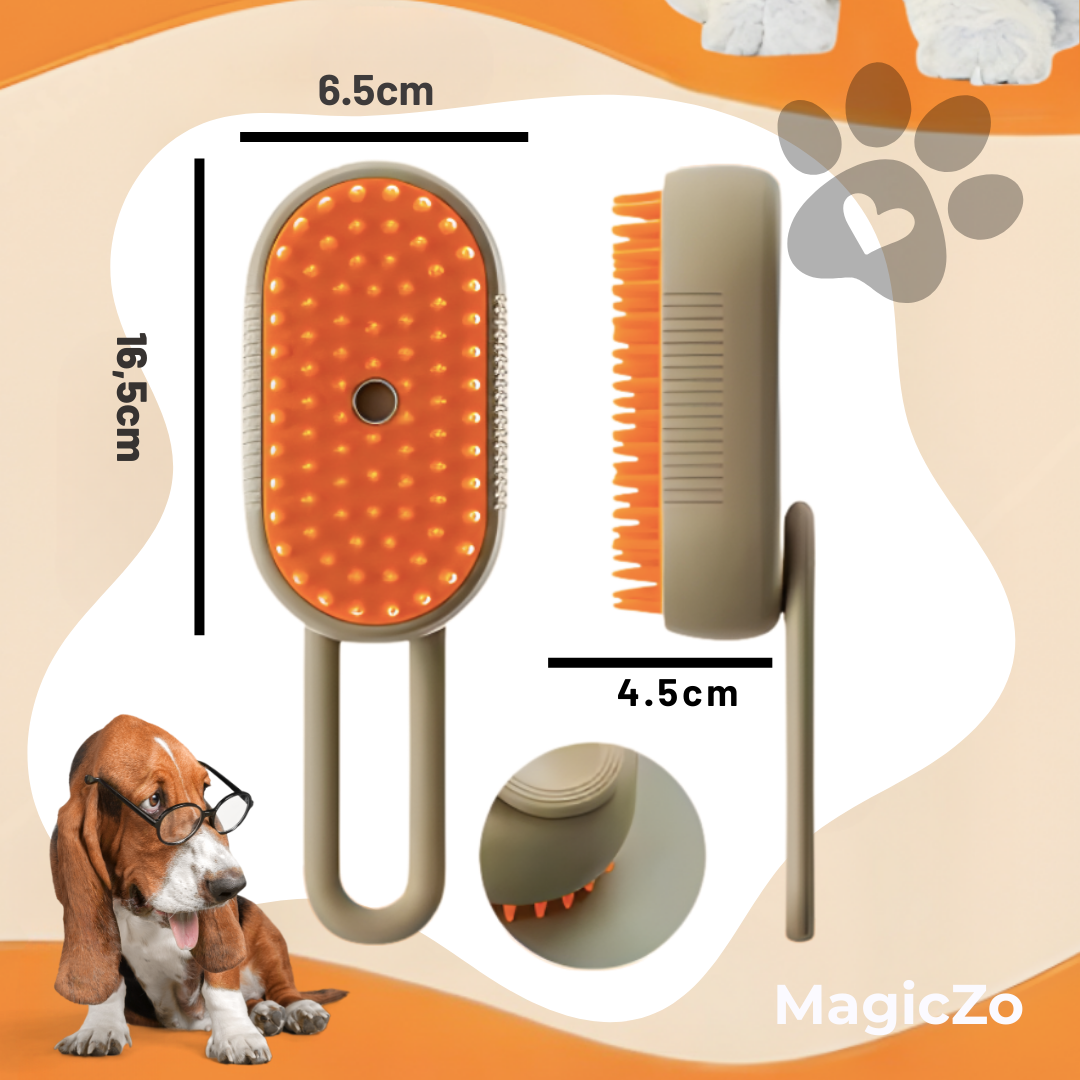 Brosse à micro-brume MagicZo™ - Le soin préféré des chiens et chats